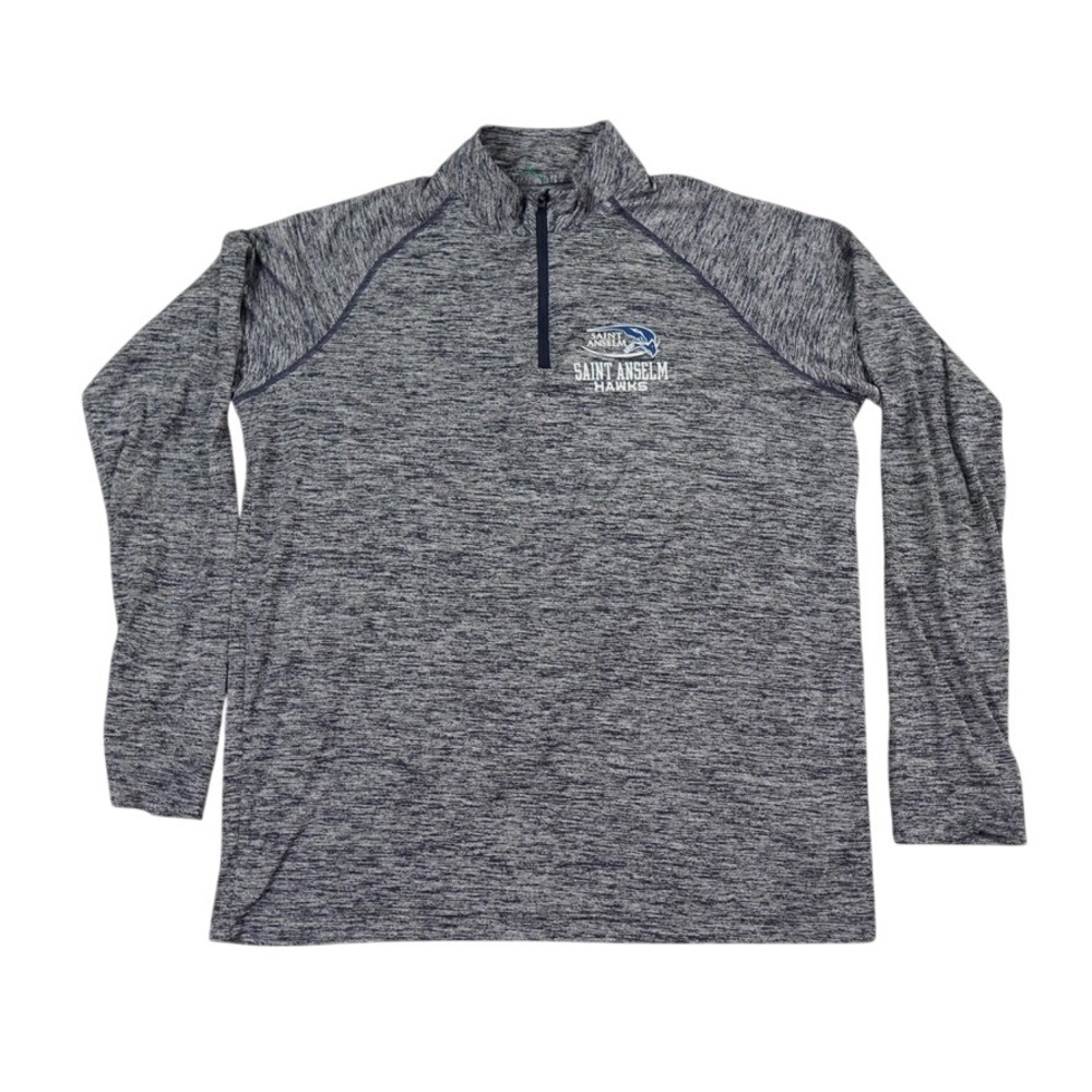 Under Armour Saint Anselm Hawks Pullover Mens Large Navy Space Dye Quarter Zip